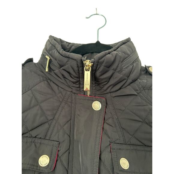 Michael Michael Kors Jacket Size S Black Full Hidden Zipper Button Quilted Coat - Picture 2 of 11